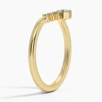 Freesia Hidden Halo Diamond Ring in 14K Yellow Gold